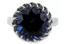 Ring Vintage Jewlery Sapphire Sterling silver 925 vrc035s